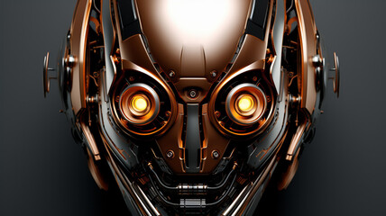 Robotic Uprising AI Overlord A robotic eye or face - obrazy, fototapety, plakaty