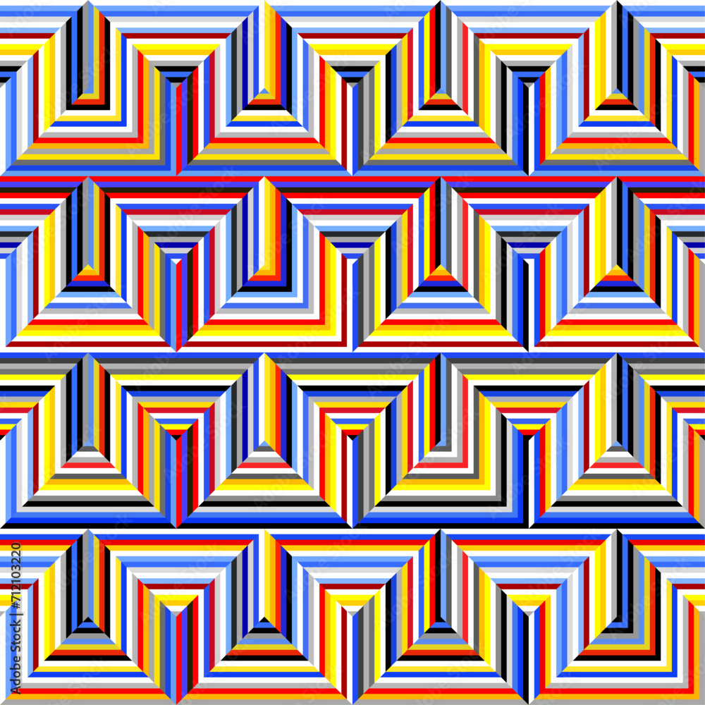 Poster Herringbone aztec pattern. Seamless quilting design background. Vector image