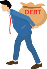 Business people carry debt with them