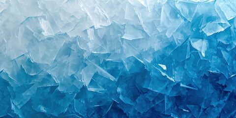 Geometric blue ice texture background - obrazy, fototapety, plakaty