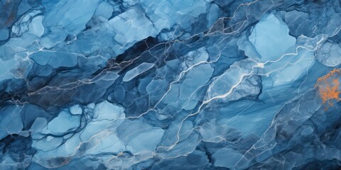 Obraz premium Blue marble and gold abstract background texture.