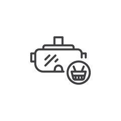 VR Shopping line icon