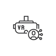 VR Social Media line icon