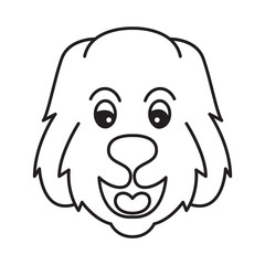 head dog logo design icon vector