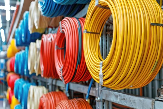 electrical wire for construction plumbing or infrastructure projects in factory professional photography