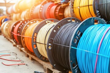 electrical wire for construction plumbing or infrastructure projects in factory professional photography