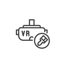 VR Art line icon
