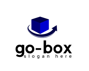 company go box logo design template