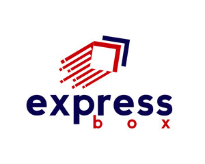 express box abstract logo design template