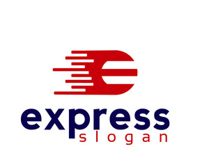 express initials logo design template