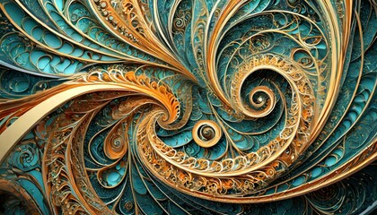 Infinite Whirl: Exploring Complex 3D Abstractions in Swirling Designs"
