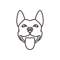 head dog logo design icon vector