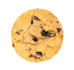 cranberry oatmeal raisin cookie isolated on transparent png