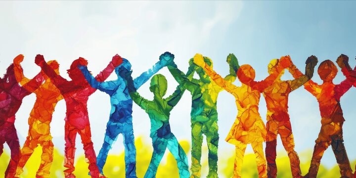 International human rights day. Human voices, actions and aspirations that contribute ongoing of building a more just and equitable global society