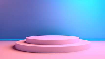 Modern round product advertising podium, booth, stage, product background, promotional event background