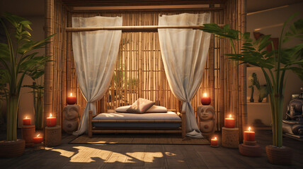 Fototapeta premium Meditative Zen Massage Parlor A massage parlor