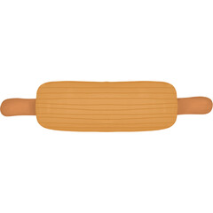 rolling. bread kneader for baker. watercolor style. isolated on transparent background