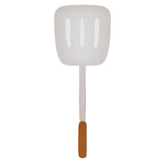 spatula cooking kitchen. watercolor style. isolated on transparent background
