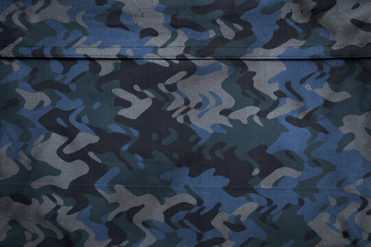 wavy blue camouflage fabric texture