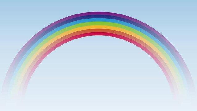 abstract rainbow with copy space. Animated illustration