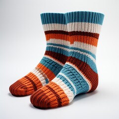 winter sock white background