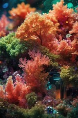 Obraz na płótnie Canvas AI-Generated Photorealistic Broccoli Coral - Digital Artwork