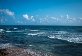 Fototapeta na wymiar waves on the beach landscape photo