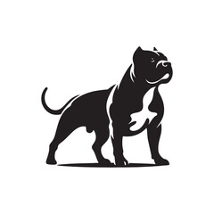 Sculpted Strength: A Powerful Gallery of Pitbull Dog Silhouettes Showcasing the Robust Physique and Tenacity - Monster Dog Silhouette - Powerful Pitbull Vector
