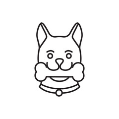 dog cute logo design icon vector