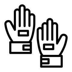 Goalie Gloves Icon Design