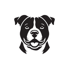 Timeless Shadows: A Captivating Set of Pitbull Silhouettes in Elegant and Detailed Illustrations - Dog Silhouette - Pitbull Vector
