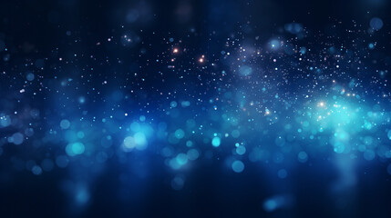 Fototapeta na wymiar Blue glow particle abstract bokeh background
