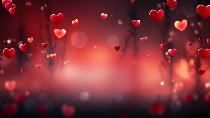 Vibrant Valentine's Day background, hearts background