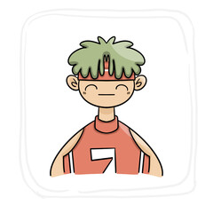 illustration of a person in a basketball shirt