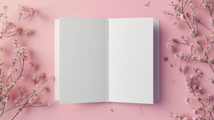 Book mockup of blank white