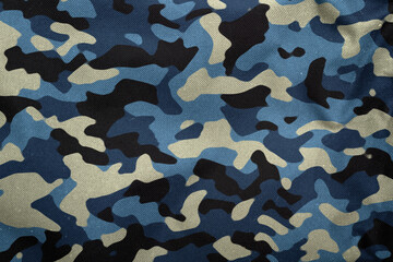 arctic marine blue army camouflage tarp texture , camo fabric background