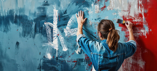 artistic wall painting ideal for backgrounds