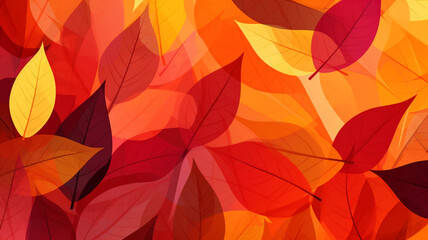 Vector Illustration Autumn Leaves Montage A vibrant design