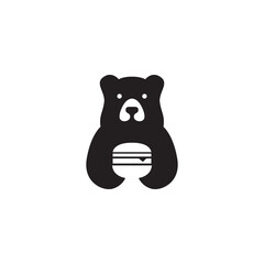 bear head logo design icon vector