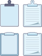 clipboard with blank paper