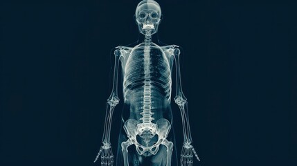 Human X-ray full body front view - obrazy, fototapety, plakaty