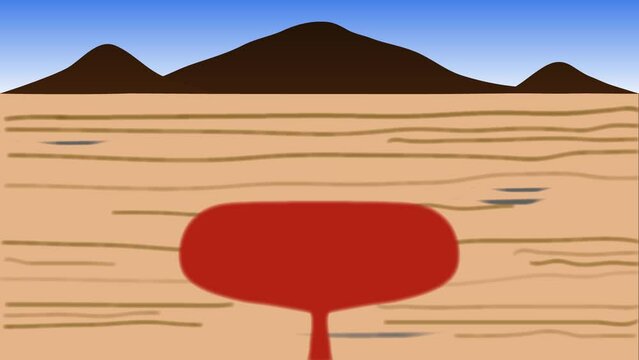 Minerals Crystallization, Staging Magma Chamber Graphic Animation.