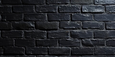 Fototapeta premium black brick wall, dark background for design