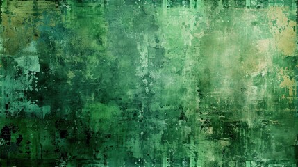 Edgy and distressed grunge textures where the dominant color is Green
