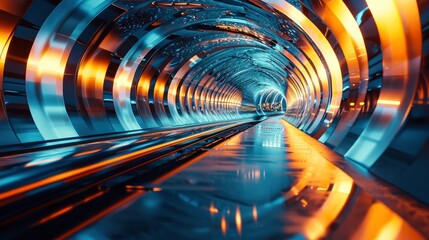 Rendering of a futuristic tunnel