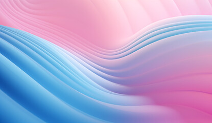 Fototapeta premium abstract blue and pink background with smooth lines. 3d rendering. Abstract 3d art background with curve shape. Holographic color.