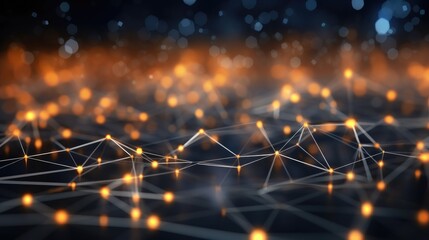 Abstract technology background depicting a quantum computing system with cyber elements, AI Generated.