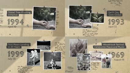 History Documentary Slideshow Video Template - obrazy, fototapety, plakaty