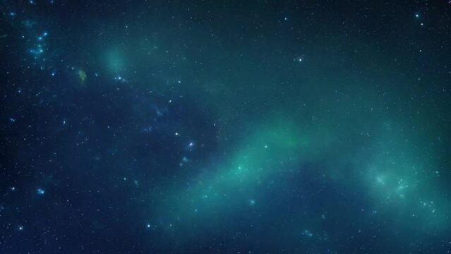 Dark Blue, Green background with galaxy star motion