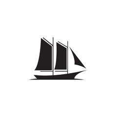 boat icon logo design vector